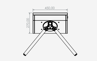 Tripod Turnstile Wall Mounted - SCT130